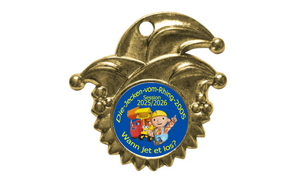 Karnevalsorden F086 - Gold / 45 mm