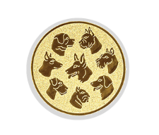 Glas Pokal 8805 blau Schild & Emblem - Silber Blau / 20 cm