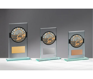 Glas Pokal Schwimmen FG053 - 15 cm / Transparent Schwarz