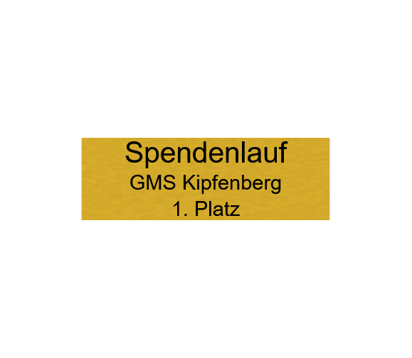 Gravurschild Gold selbstklebend - Gold / 60 x 20 mm