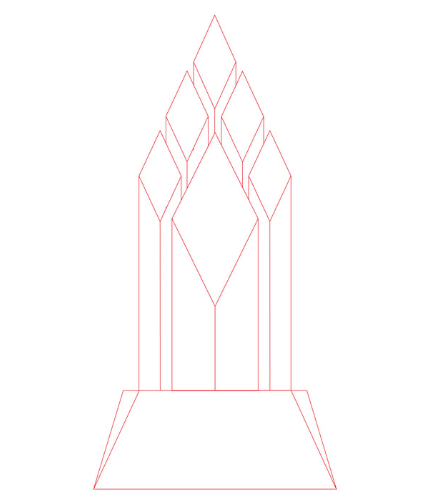 Five Star Diamond 7920 - Klar / 30 cm / Laser-Gravur