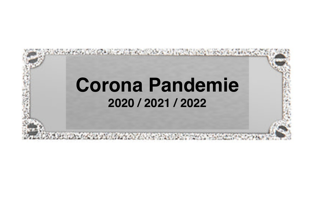 Gravurschild edel in Silber - Silber / 62 x 25 mm