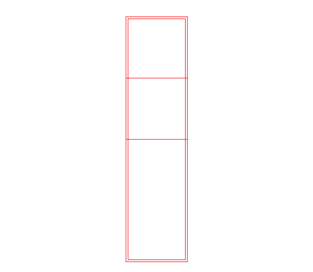 Crystal Ice Cubix 79059 - Transparent/matt / 6cm x 6cm x 24cm / Farbdruck