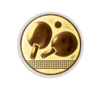 Glastrophäe 136-1 Schild & Emblem - Blau Spiegelglas / 13 cm