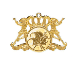 Karnevalsorden F216 - Gold / Höhe: 75mm