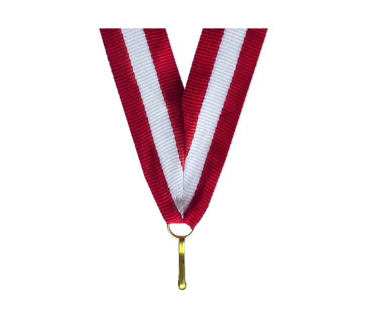 10er Pack Bänder Breite 22 mm / Länge ca. 400 mm - Rot/Weiss/Rot / 22x400mm