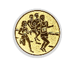 Glas Pokal 8805 blau Schild & Emblem - Silber Blau / 20 cm