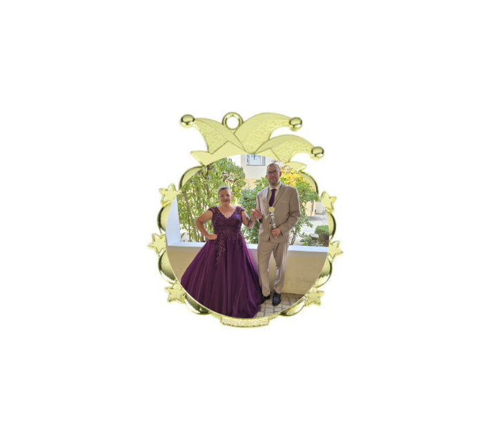 Karnevals Medaille D53 - Gold / 65x70mm