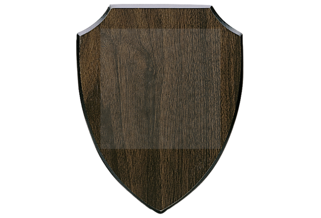 Holztafel Wappen H7 - Farbdruck - Braun / 200x255 mm