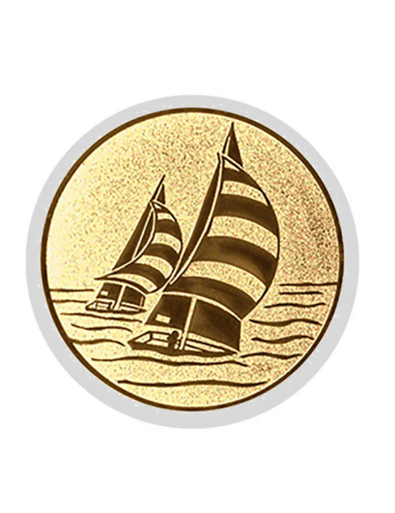 Glas Pokal 8805 blau Schild & Emblem - Silber Blau / 20 cm