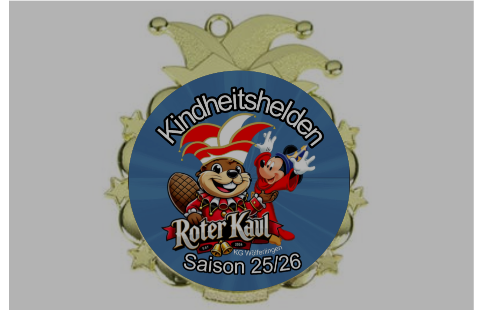 Karnevals Medaille D53 - Gold / 65x70mm