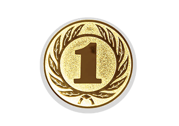 Glas Pokal 8805 blau Schild & Emblem - Silber Blau / 18 cm