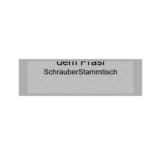 Gravurschild Silber selbstklebend - Silber / 50 x 15 mm