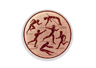 Glas Pokal 8805 blau Schild & Emblem - Silber Blau / 16 cm