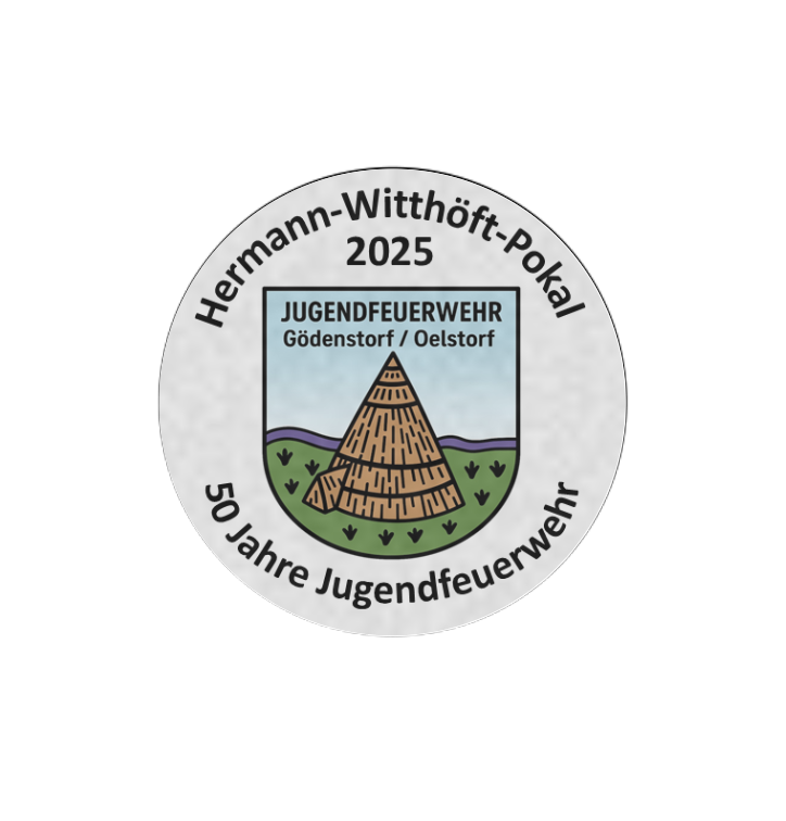 Druckembleme (selbstklebend) - 50 mm / Weiß