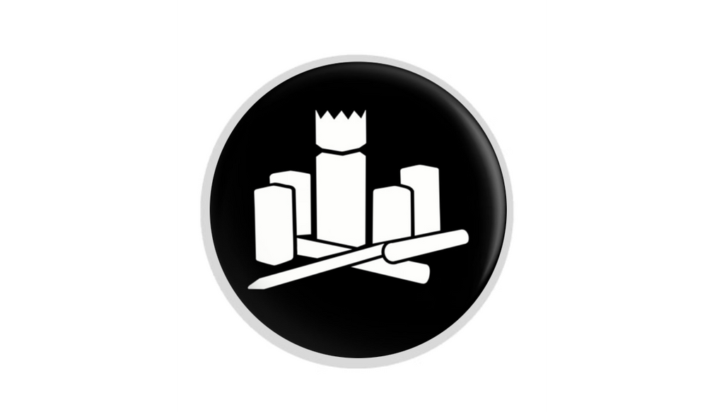 Glas Pokal 8805 blau Schild & Emblem - Silber Blau / 18 cm