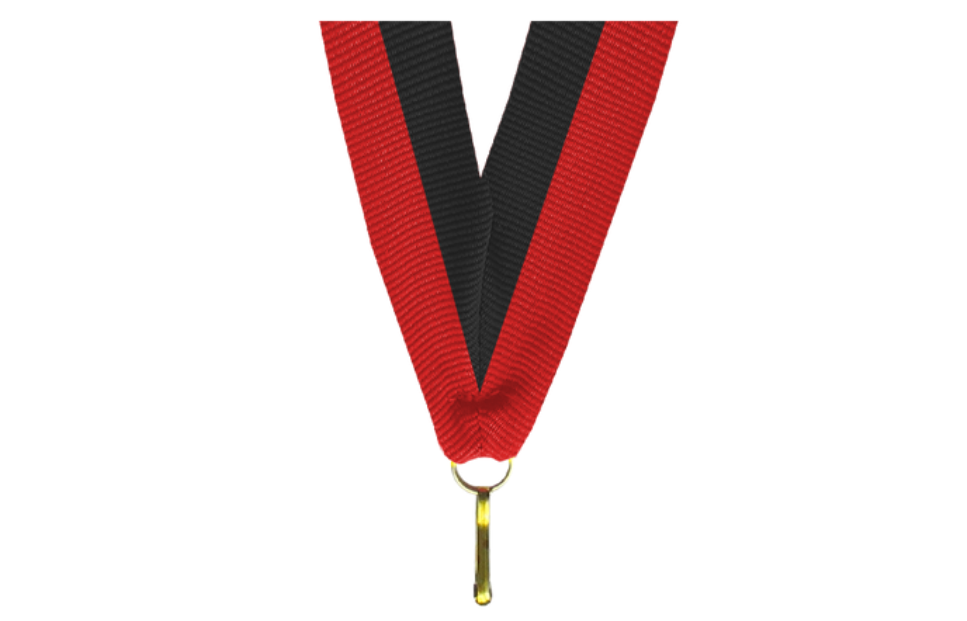 100er Pack Bänder Breite 22 mm / Länge ca. 400 mm - Rot/Schwarz / 22x400mm