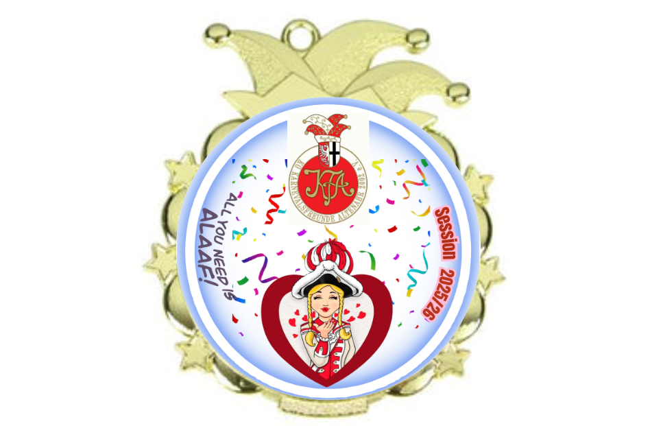 Karnevals Medaille D53 - Gold / 65x70mm