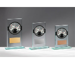 Glas Pokal Bowling FG006 - Transparent Schwarz / 15 cm