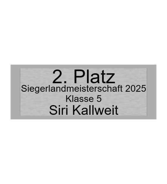 Gravurschild Silber selbstklebend - Silber / 80 x 30 mm