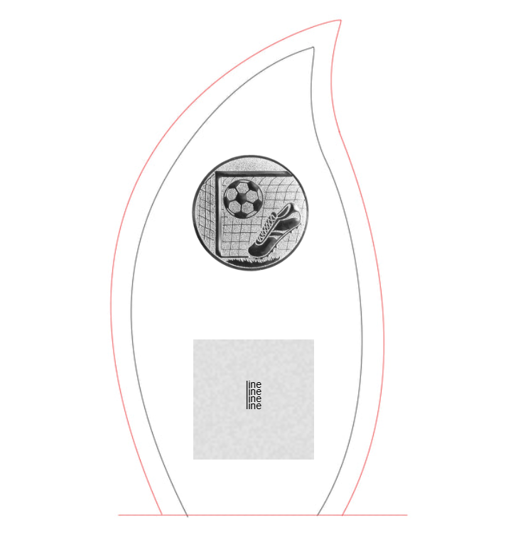 Flame Award 7467 - Laser-Gravur / Klar / 27.5 cm