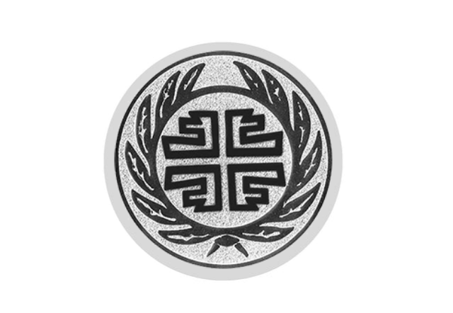 Glas Ständer W19x Schild & Emblem - 17.5 cm / Auswahl Blau