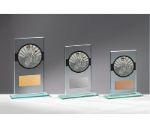 Glas Pokal Radrennen FG033 - Transparent Schwarz / 15 cm