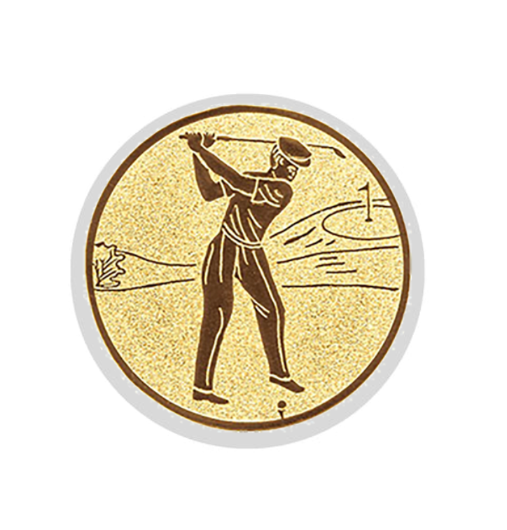 Glastrophäe 136-3 Schild & Emblem - 18 cm / Blau Spiegelglas