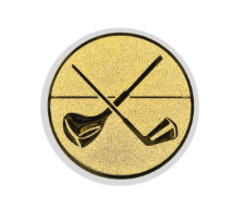 Glas Pokal 137-1 Schild & Emblem - Gold / 19 cm