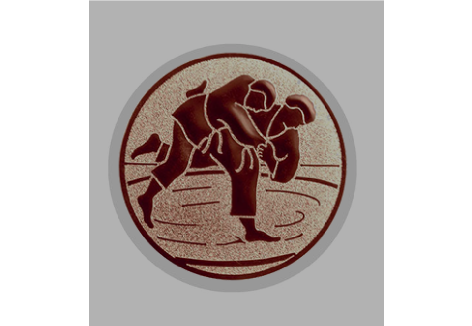 Glas Pokal 8805 blau Schild & Emblem - Silber Blau / 20 cm