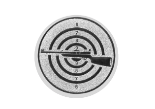 Glas Pokal 137-1 Schild & Emblem - Silber / 19 cm