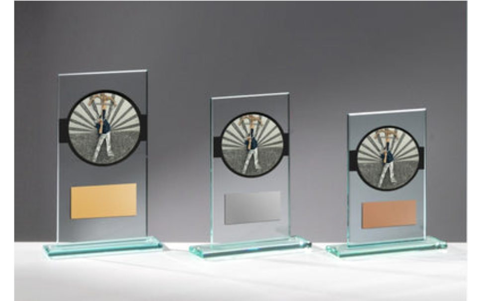 Glas Pokal Bogenschießen - 15 cm / Transparent Schwarz