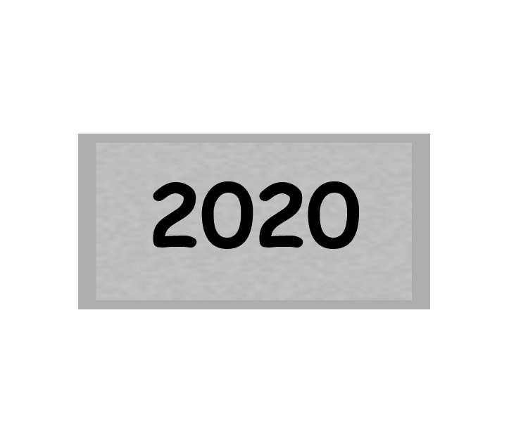 Gravurschild Silber selbstklebend - Silber / 60 x 30 mm