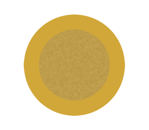 Aluminium-Emblem - 50 mm / Gold/Alu