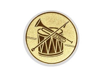 Glas Pokal 8805 blau Schild & Emblem - Silber Blau / 20 cm