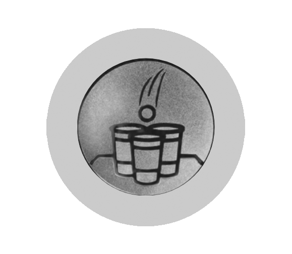 Aluminium-Emblem - 50 mm / Silber/Alu