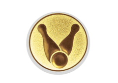 Glas Pokal 8805 blau Schild & Emblem - Silber Blau / 20 cm