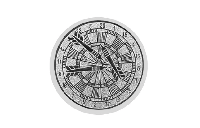 Glas Pokal 8805 blau Schild & Emblem - Silber Blau / 20 cm