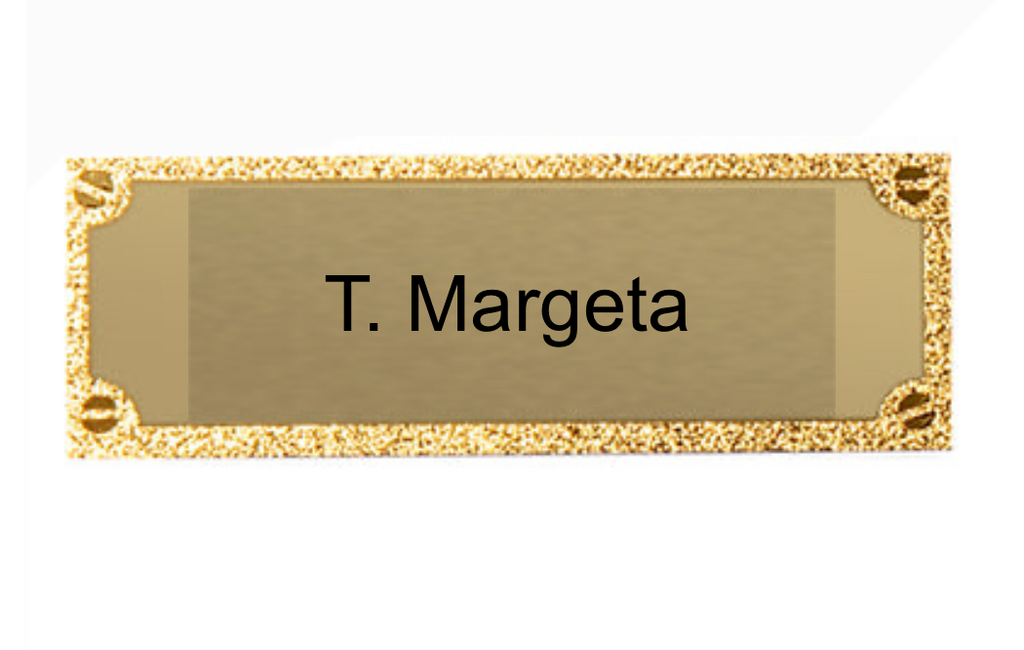 Gravurschild edel in Gold - Gold / 50 x 18 mm