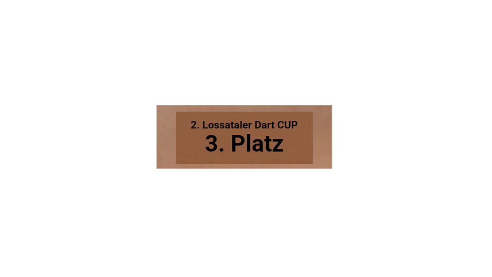 Glas Pokal Dart FG011 - 15 cm / Transparent Schwarz