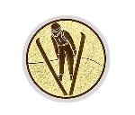 Glas Pokal 137-1 Schild & Emblem - Gold / 19 cm