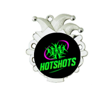 Karnevals Medaille D54-S - Silber / 50x56x2mm