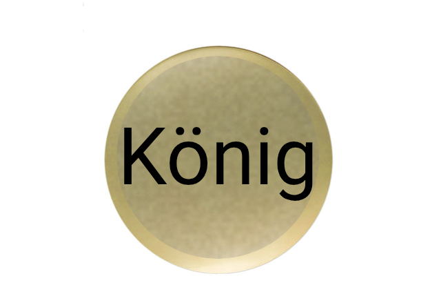 Kegel Pin König - Gold / 36 * 9 mm
