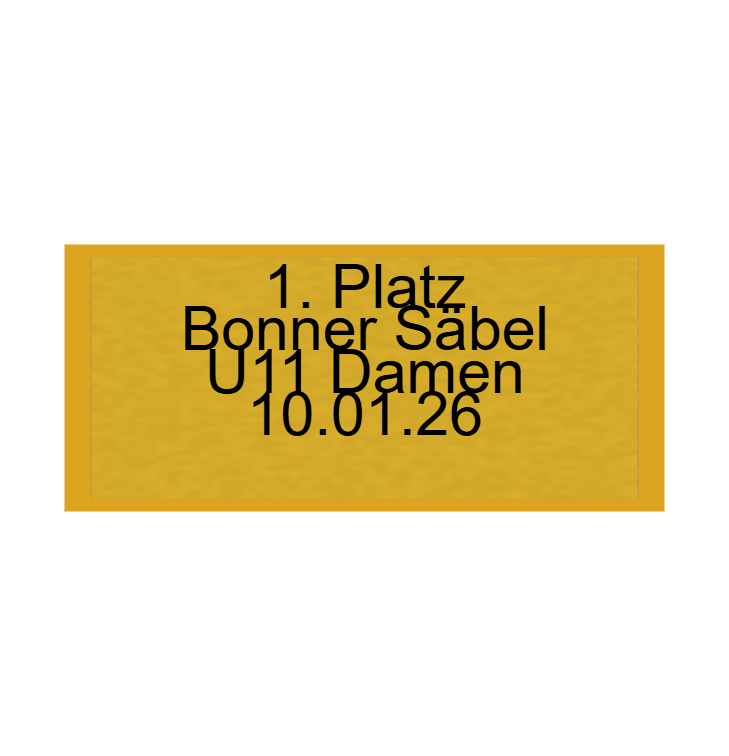 Gravurschild Gold selbstklebend - Gold / 45 x 20 mm