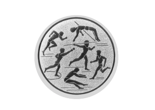 Glas Pokal 8805 blau Schild & Emblem - Silber Blau / 18 cm