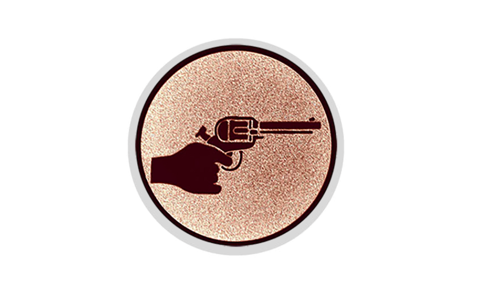 Glas Pokal 8805 blau Schild & Emblem - Silber Blau / 16 cm