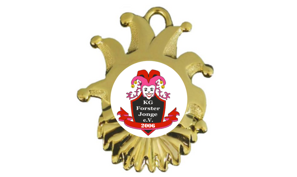 Karnevals Medaille ZM00165 - Gold / 60x50mm