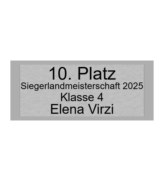 Gravurschild Silber selbstklebend - Silber / 60 x 25 mm