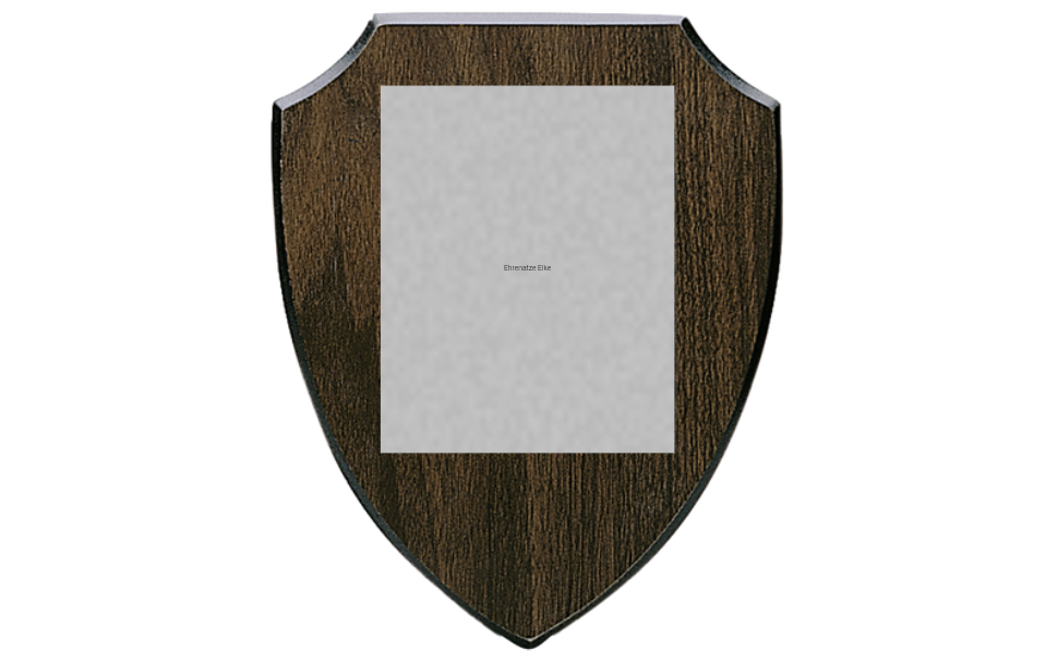 Holztafel Wappen H7 - mit Farbdruck auf Aluplatte - Brau / 130x160 mm