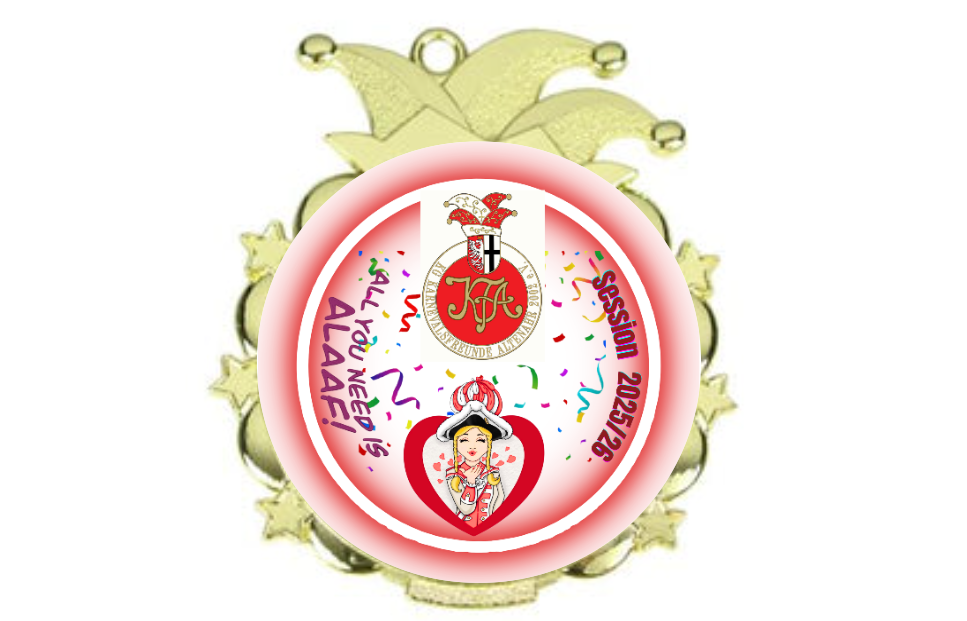 Karnevals Medaille D53 - Gold / 65x70mm